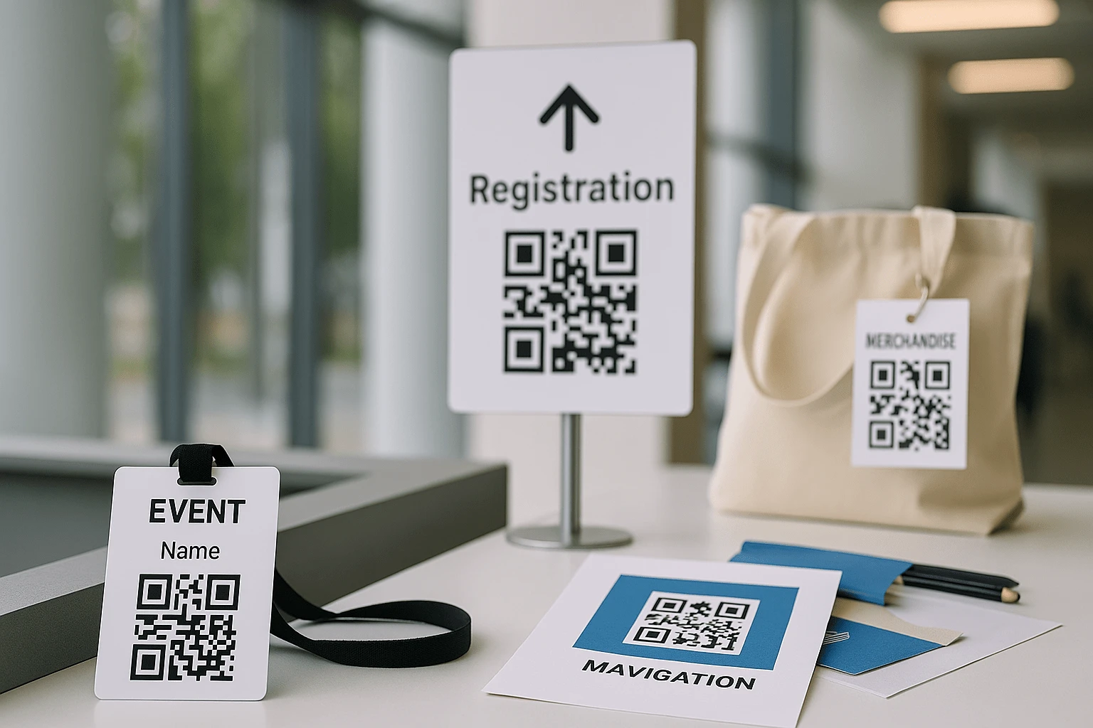 QR codes for events: registration, navigation, merchandise