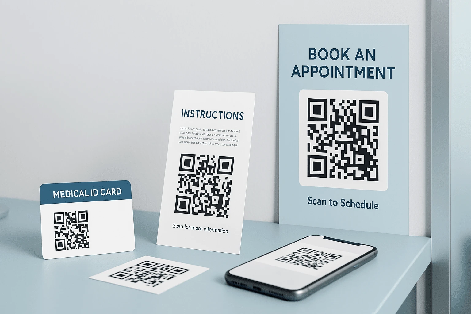 QR codes in healthcare: cards, instructions, appointments