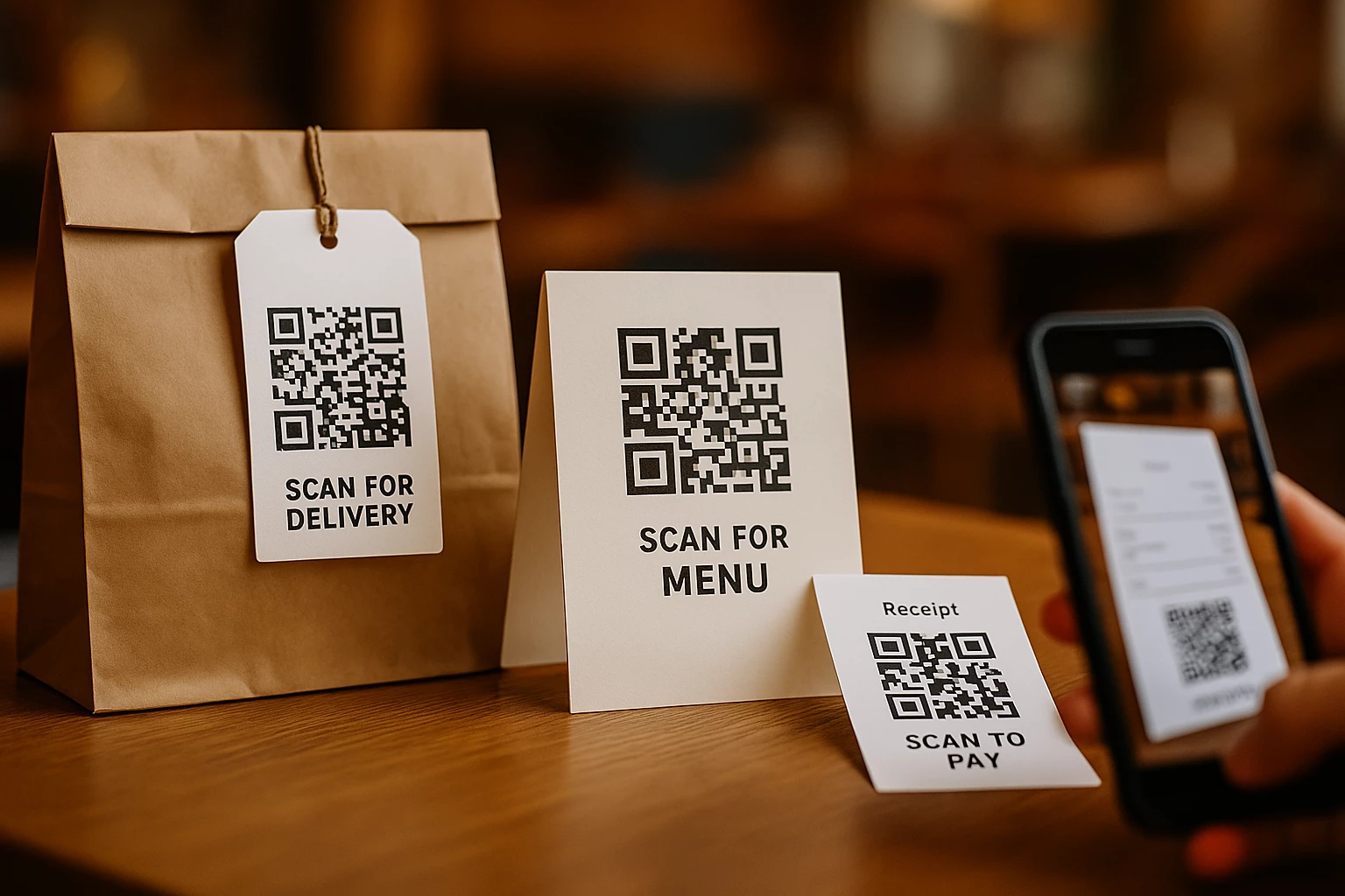 QR codes for delivery, restaurants, and cafes: convenience, automation, analytics
