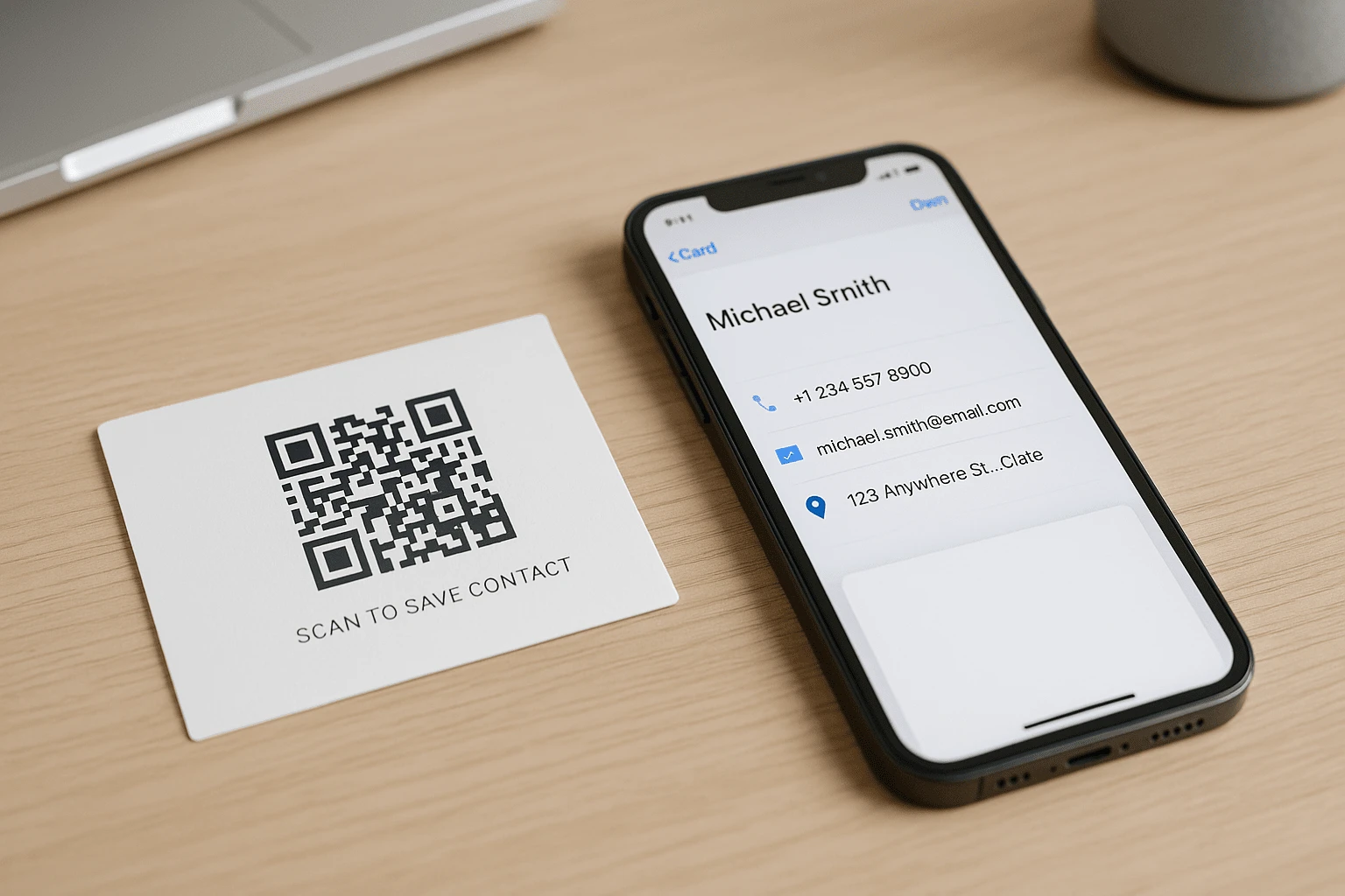QR code for business card: create your personal vCard in a few clicks